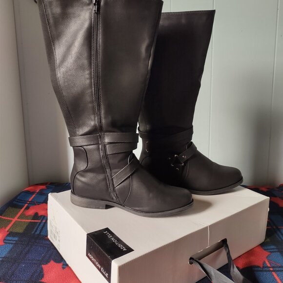 Addition Elle Black Wide Calf Nanette Tall Boots - Picture 2 of 10